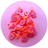 Letter Keyring - Pink Confetti