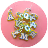 Letter Keyring - Neon