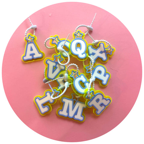 Letter Keyring - Neon