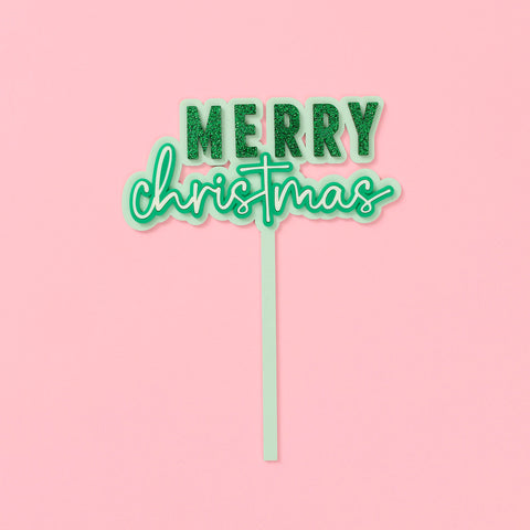 Merry Christmas Cake Topper