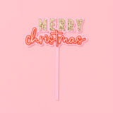 Merry Christmas Cake Topper