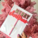 Merry Christmas Cake Topper