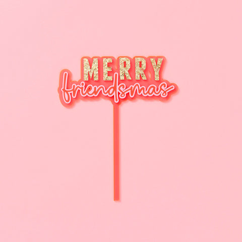 Merry Friendsmas Cake Topper