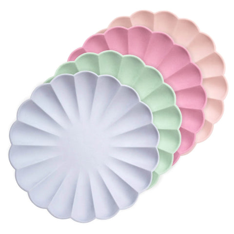 Multicolour Large Eco Plates - Pack of 8