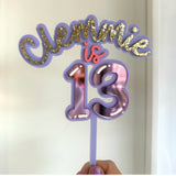 Name + Number Balloon Topper
