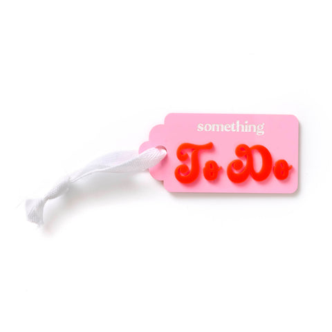 Wholesale - Something TO DO tag - Pink/Red