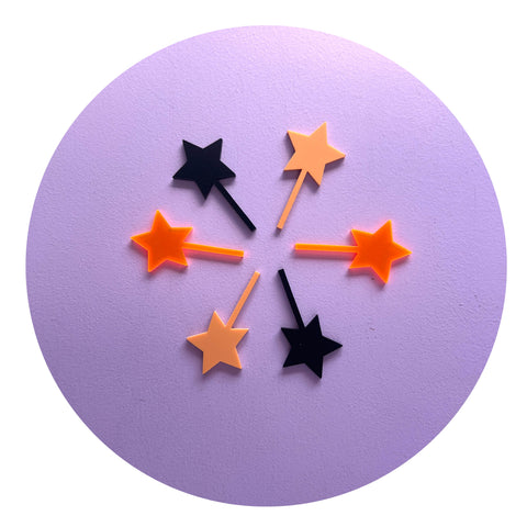 Halloween Tiny Star Toppers - Set of 6