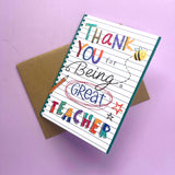 Thank you for being a great Teacher Card