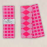 Tissue Paper pack - Diamond & Grid - lilac + pink