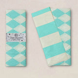 Tissue Paper pack - Diamond & Stripe - butter + mint