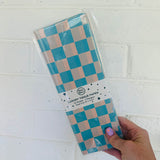 Tissue Paper pack - Stripe & Chequer - peach + sky