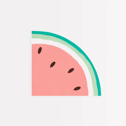 Watermelon Slice Napkins - pack of 16