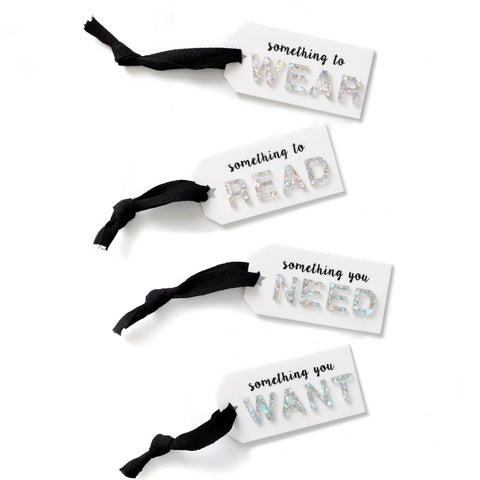 WEAR, WANT, NEED, READ Tags