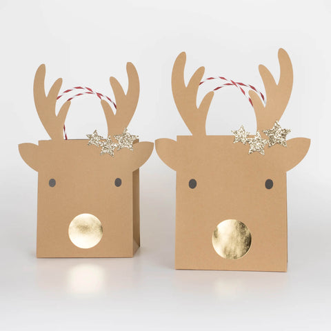 Reindeer with stars Gift Bags (2 pack)