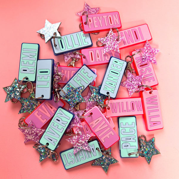 Custom Name Keyring - Bold Font – Hello Kit Co.