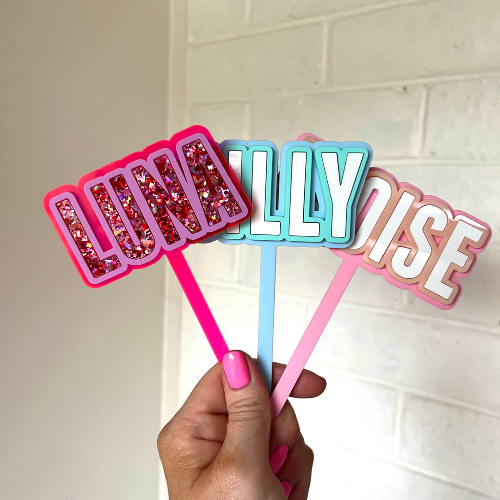 Bold Custom Name Topper – Hello Kit Co.