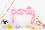 'Party' Script Balloon - Transparent Pink