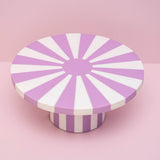 Resin Cake Stand - Lilac/White