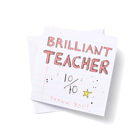 Brilliant Teacher Card