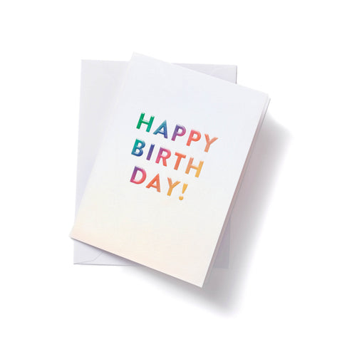 Happy Birthday Iridescent Card