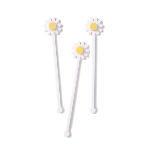 Wholesale - Daisy Drink Stirrers (Set of 3)