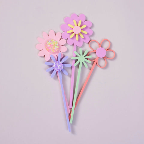Wholesale - Pastel Flower Cake Topper Set