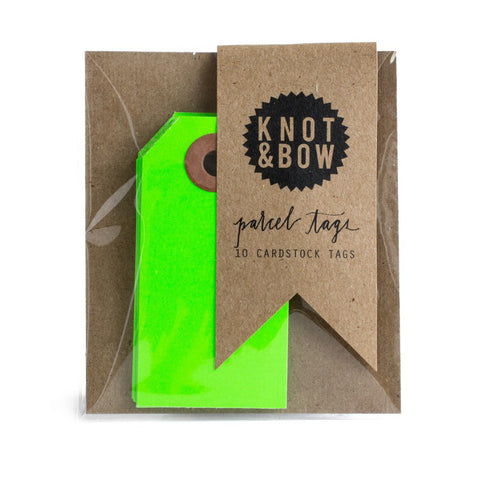 Neon Green Parcel Tags