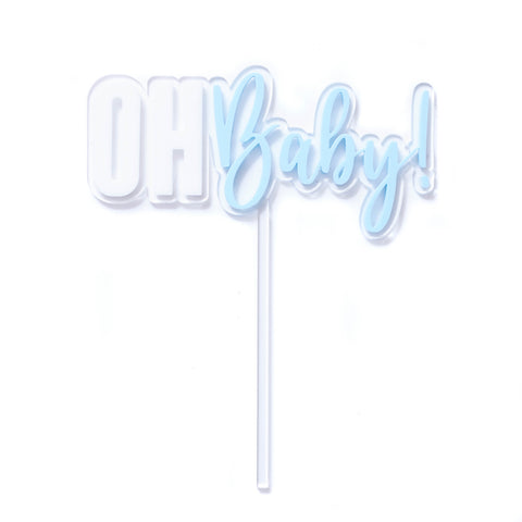 OH Baby! Cake Topper - Blue