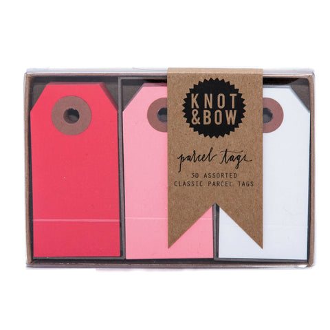 Red Pink Mix Parcel Tag Trio
