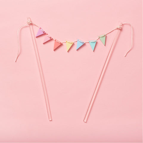 Wholesale - Pastels Bunting Cake Topper