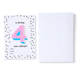 Pink No.4 Invites - Pack of 12
