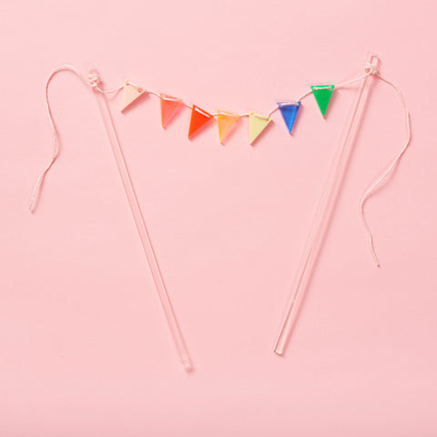 Wholesale - Rainbow Bunting Cake Topper