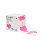 Neon Pink Heart Stickers - 120 pieces