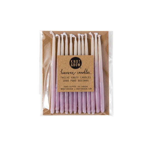 Violet Beeswax Party Candles