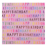 Folded Wrap - 'happy birthday pink script'