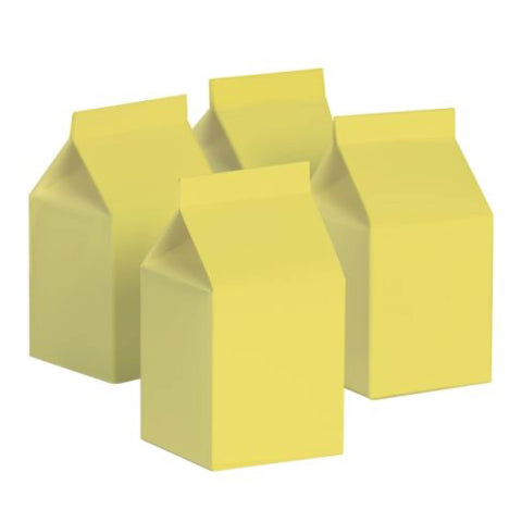Yellow Milk Box Cartons - Pack of 10