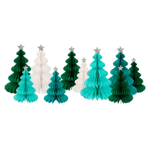 Green Forest Honeycomb Decorations